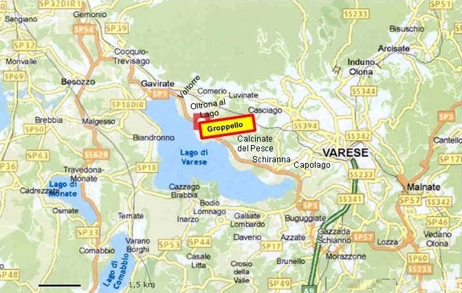 CARTINA LAGO DI VARESE